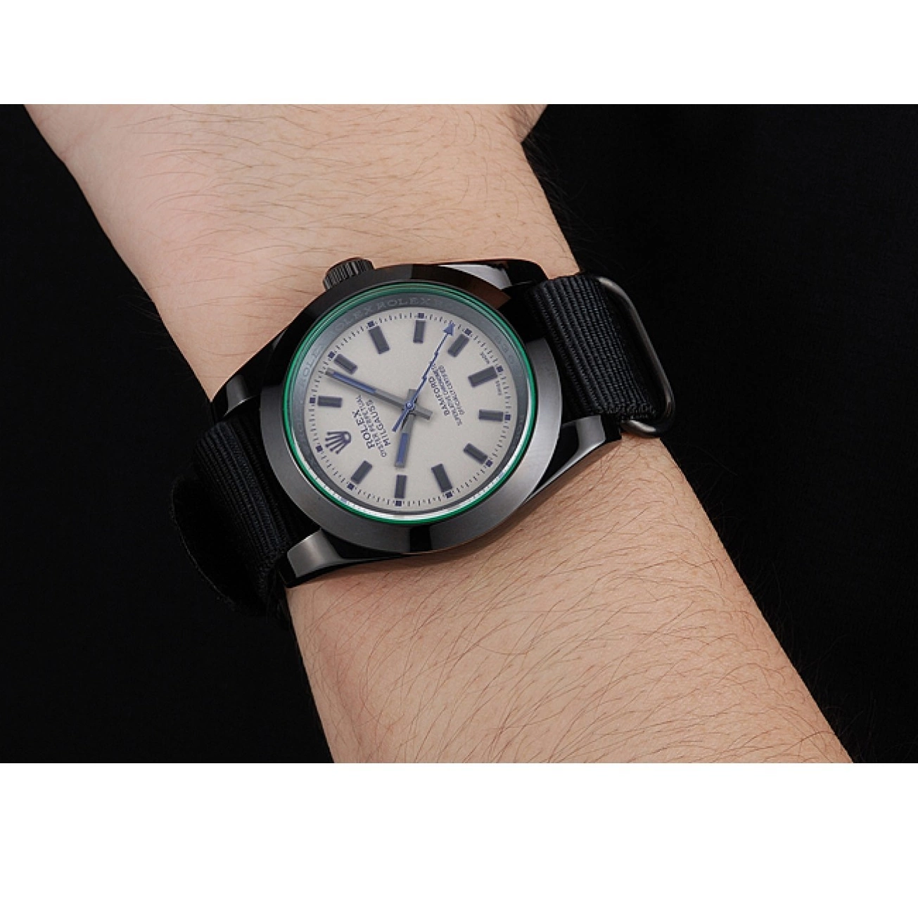 AAA replica watch Milgauss 622000 Bamford Rolex Nylon Strap Black 0815